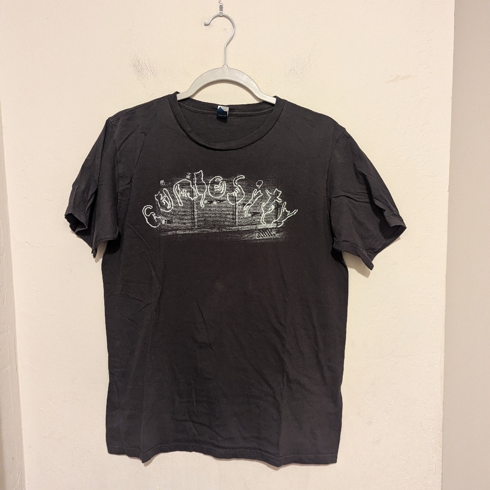 Woot Grey 9 Cats  Shirt Short Sleeve Shirt Size Medium